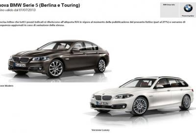 BMW, aggiornati i listini