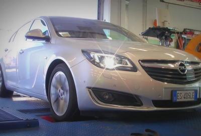 Opel, l' Insignia 2.0 CDTI 140 CV durante i test al banco