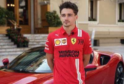 Leclerc attore per un giorno su una Ferrari SF90